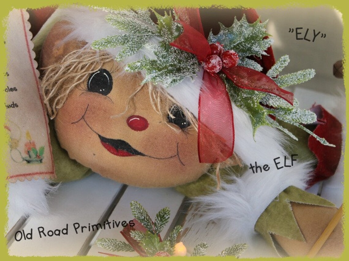 Primitive Elf Pattern ely the Little Christmas Elf | Etsy