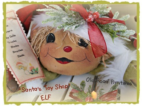 Primitive Elf Pattern ely the Little Christmas Elf - Etsy
