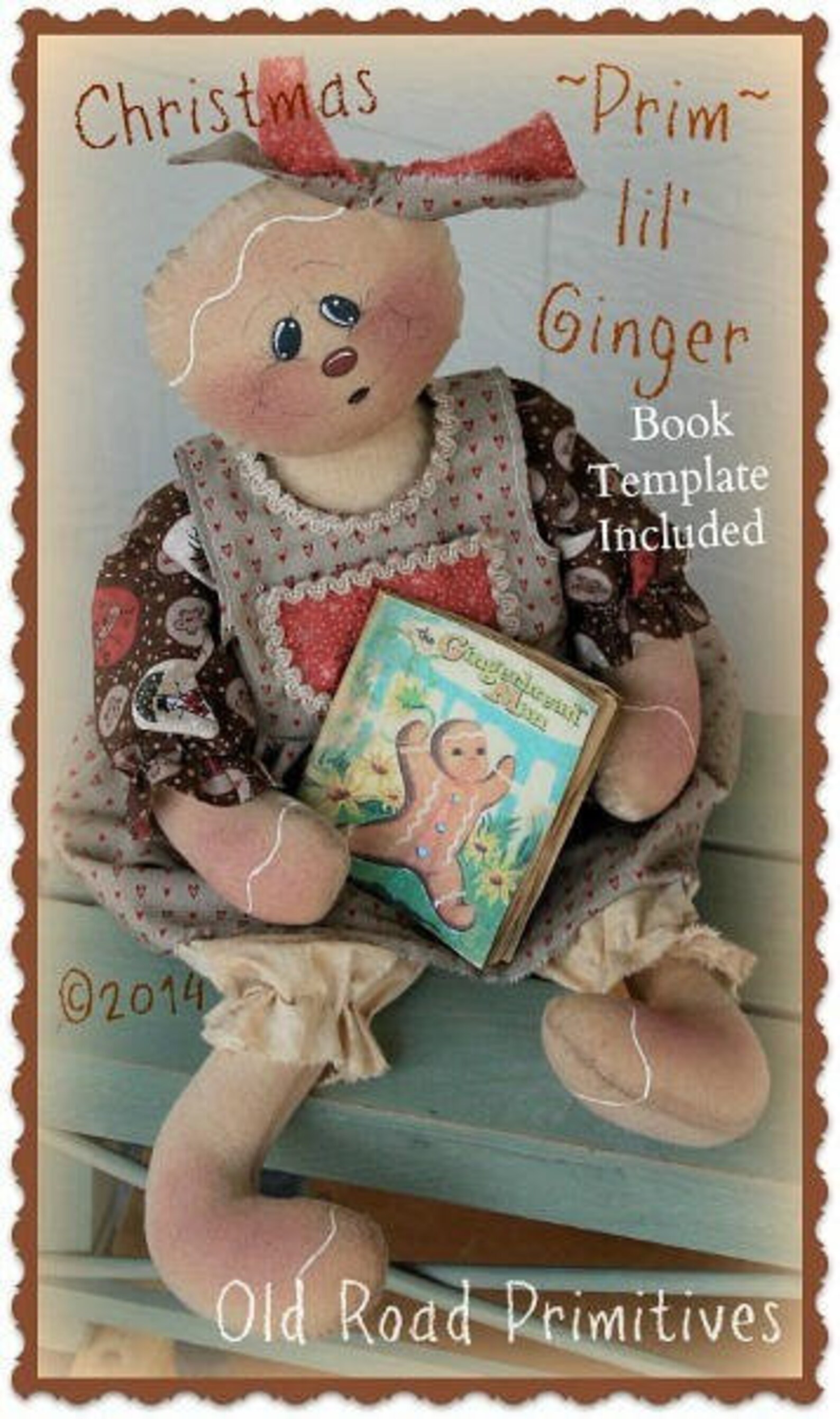 Primitive Gingerbread Pattern Prim Lil Christmas Ginger PDF Sewing ...