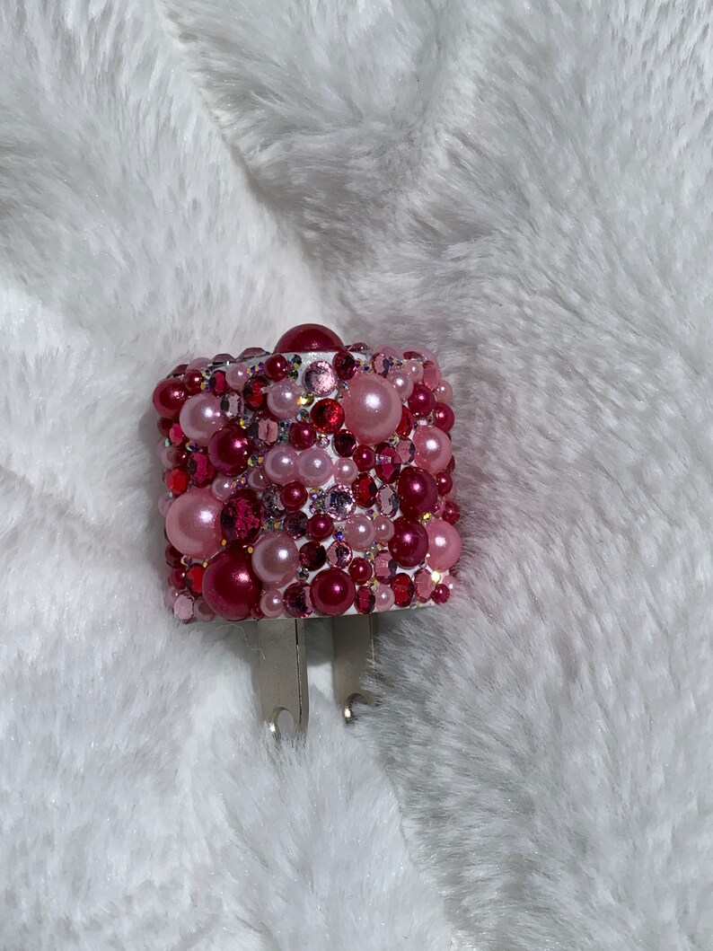 Rhinestone and Pearl multi port usb phone charger