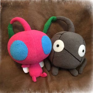 Roze pluche pikmin en rock pikmin (MADE TO ORDER)