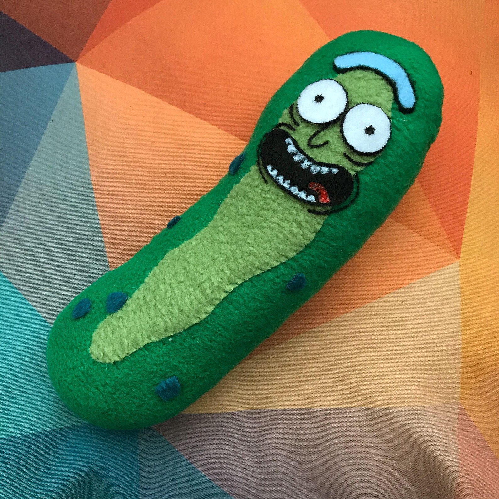 Pickle Rick plush MADE TO ORDER Etsy