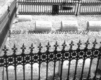 PRINTS: Cemetery Gravestones Photograph