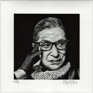 Ruth Bader Ginsburg - 5x5&quot; Fine Art Print