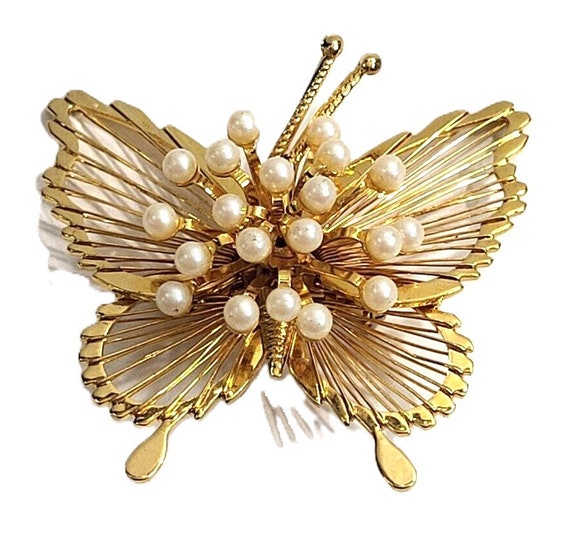 1950'S MONET BUTTERFLY BROOCH! Fabulous Designer … - image 6