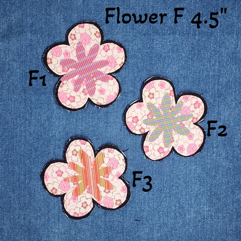Boho Patches, Applique Patches, Handmade sew-on patches, Flower Patches, Patch for Jeans, Handmade jean Patches image 7