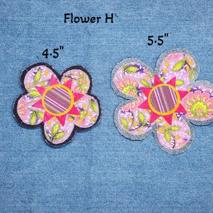 Boho Patches, Applique Patches, Handmade sew-on patches, Flower Patches, Patch for Jeans, Handmade jean Patches image 9