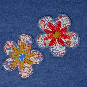 Boho Patches, Applique Patches, Handmade sew-on patches, Flower Patches, Patch for Jeans, Handmade jean Patches