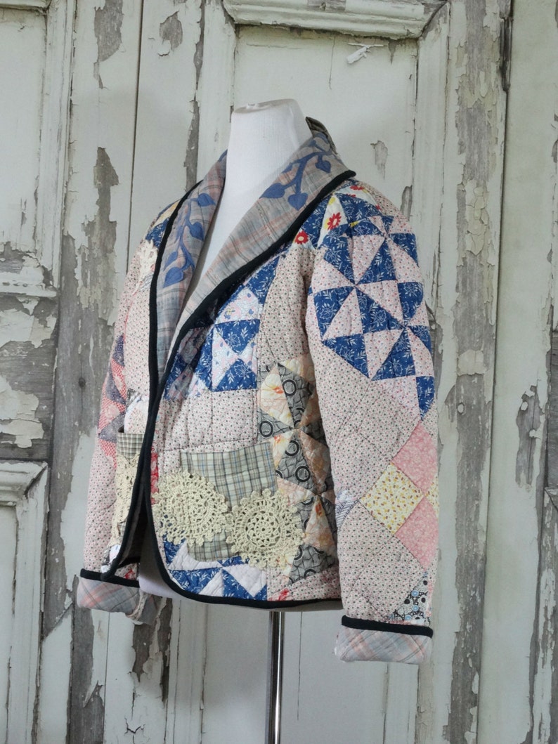 Jacket from Vintage Quilt Women's Quilted Blazer Jacket Etsy