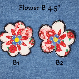 Boho Patches, Applique Patches, Handmade sew-on patches, Flower Patches, Patch for Jeans, Handmade jean Patches image 3