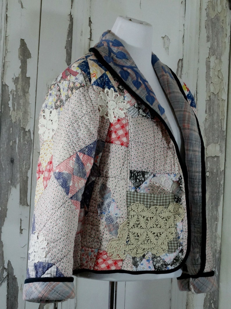 Jacket from Vintage Quilt Women's Quilted Blazer Jacket Etsy