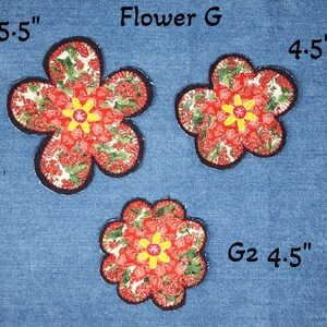 Boho Patches, Applique Patches, Handmade sew-on patches, Flower Patches, Patch for Jeans, Handmade jean Patches image 8