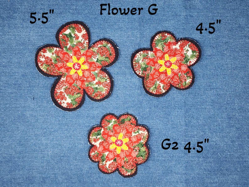 Boho Patches, Applique Patches, Handmade sew-on patches, Flower Patches, Patch for Jeans, Handmade jean Patches image 8