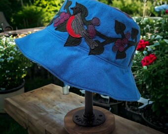 Handmade Boho Floral Robin Hat | Sun Hat | Mom Gift