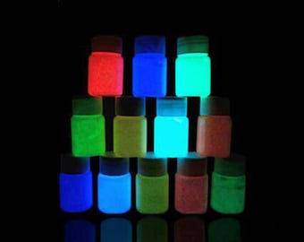 Glow in the Dark Paint - set of 12 colours in total