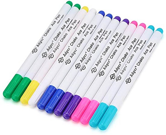 Bargain 8 X Water Erasable Washable Pens / Fabric Markers 7 Colours 
