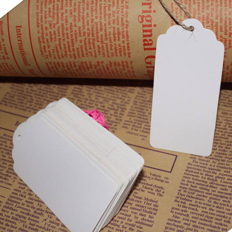 100 x Large Hang Tag Price Tag Label 9.5cm x 4.5cm Etsy