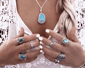 Turquoise Rings 925