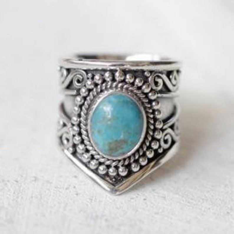 Solid Sterling Silver Ring Silver Gemstone Rings Natural Black Onyx Statement Ring Personalized Boho Ring Don Biu,