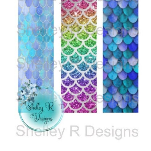 Mermaid Fish Scales Pen Wraps for Waterslide PNG File Etsy