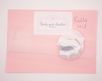 Tulle fabric samples for Bella veil