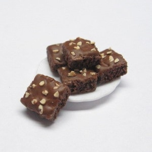 Delicious Handmade Dollhouse Brownies with Nuts