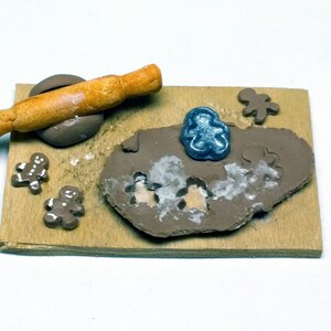 Miniature Gingerbread Cookie Prep Board, Miniature Cutting Board, Ornament, Made to Order