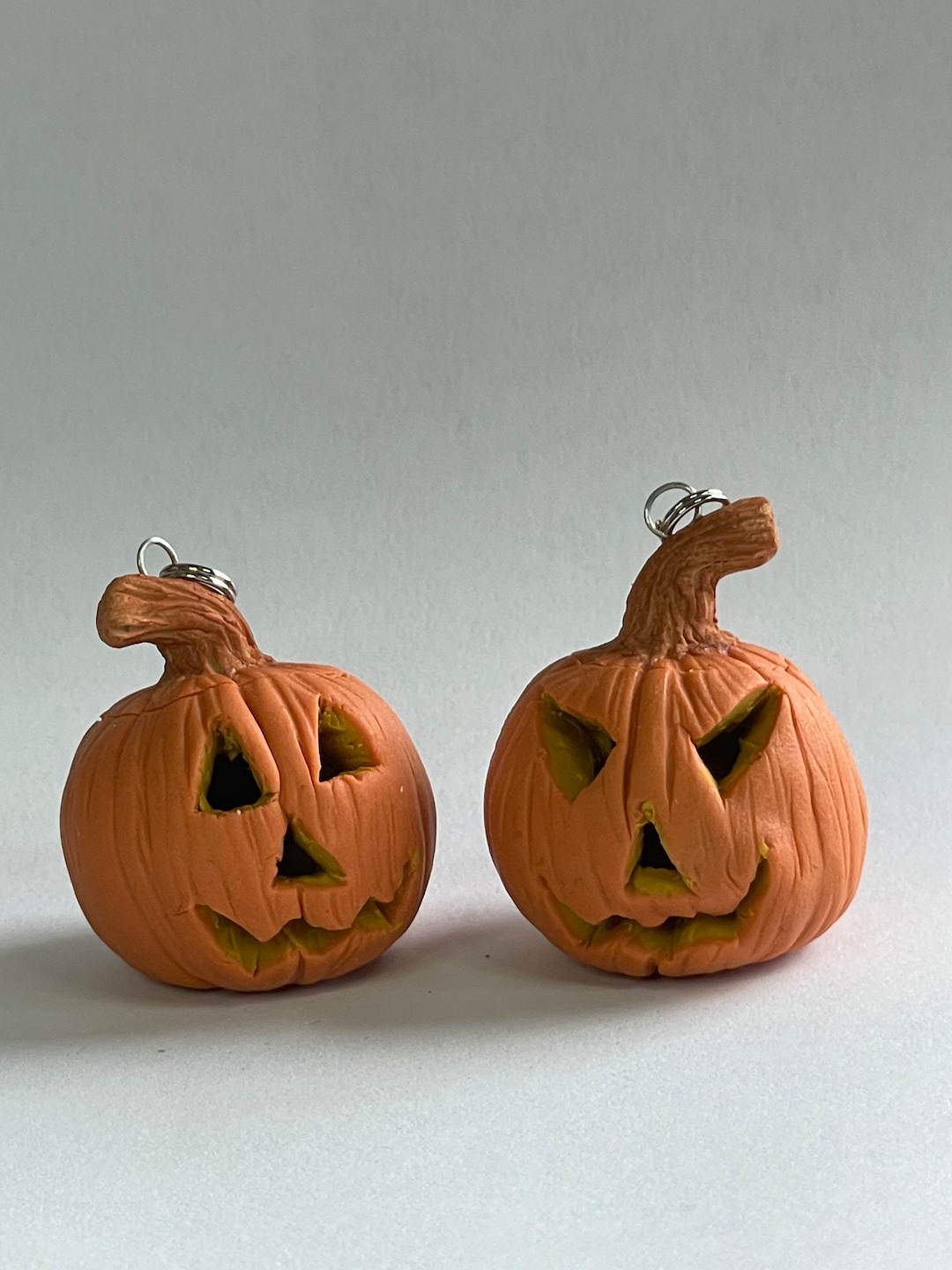 Miniature Dollhouse Jack -o'- Lantern Charm, Halloween Pumpkin Necklace ...