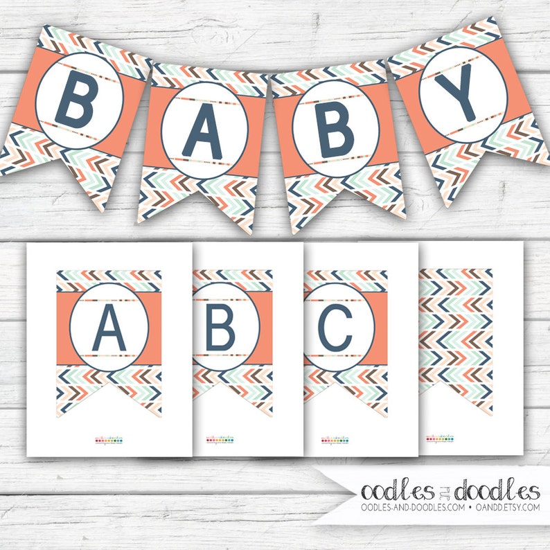 A through Z Banner Printable Tribal Party Decor Create Your Own Banner Tribal Bunting Boho Banner INSTANT DOWNLOAD Tribal Banner