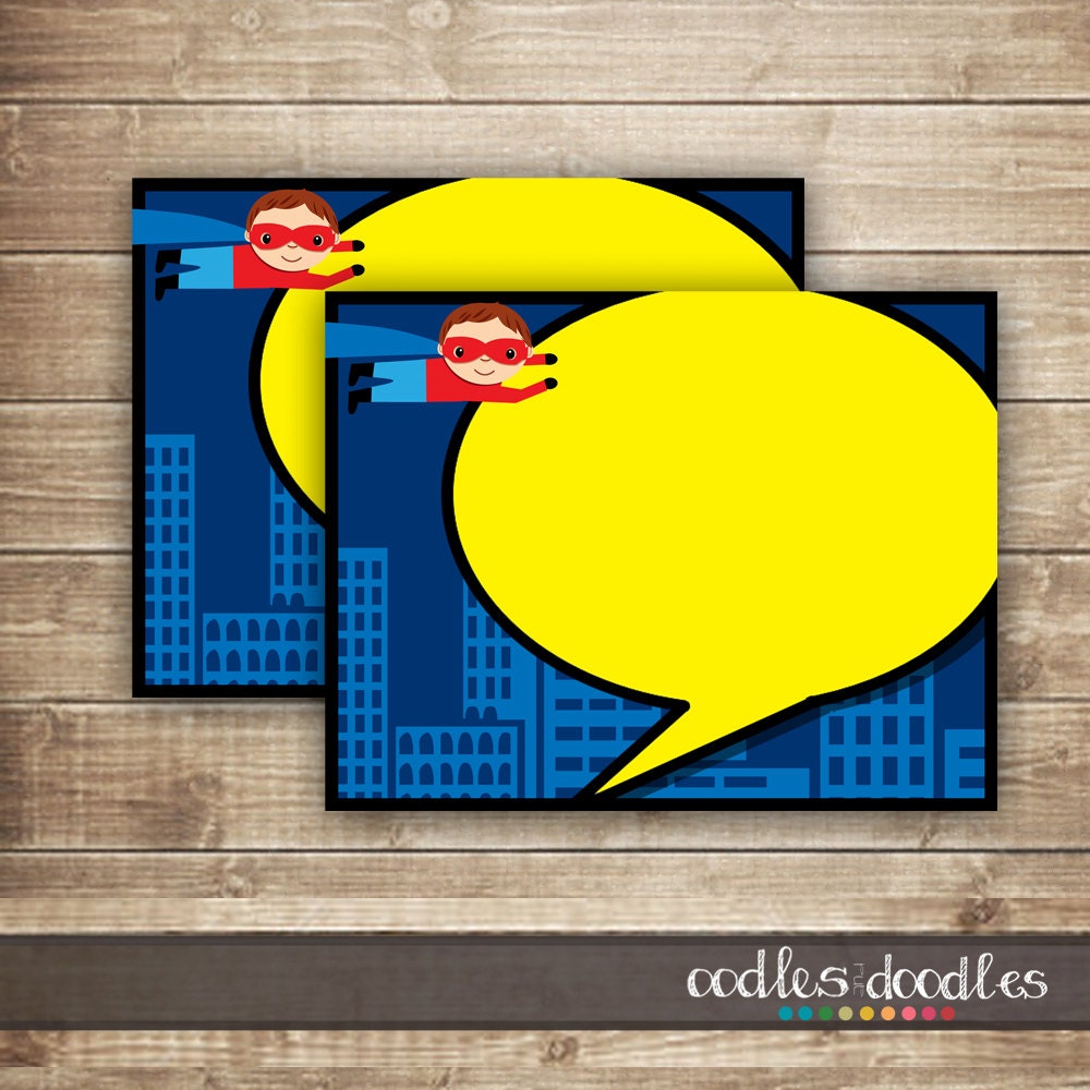 Superhero Stationery / Superhero Flat Note Card / Boy's Etsy