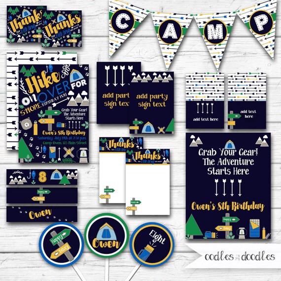 Camping Birthday Party Camping Party Decorations Boy S Birthday