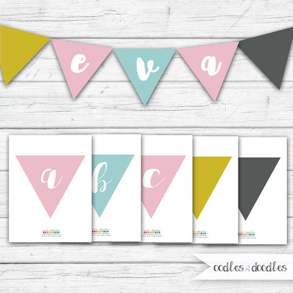 tribal banner printable create your own banner a z mint pink create your own birthday banner