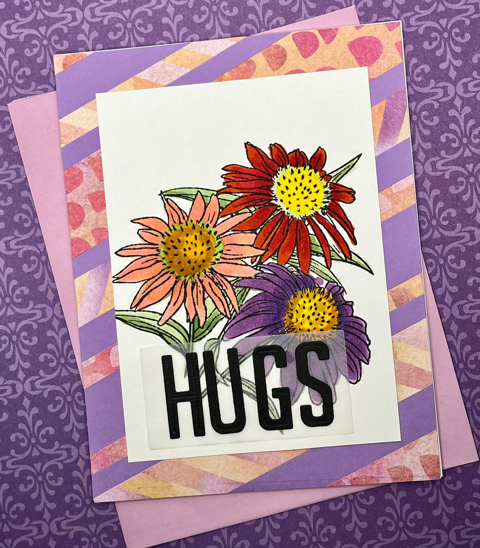 Colorful Flower Bunch Card - Etsy