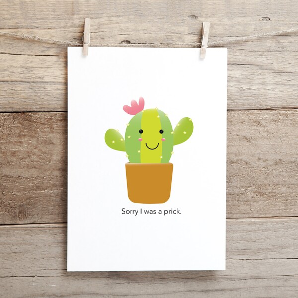Cactus Greeting Card Etsy