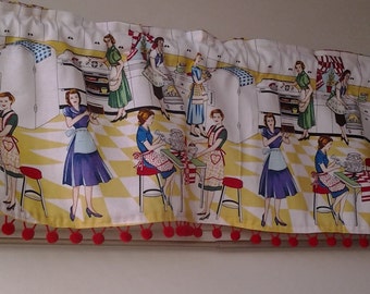 Retro Kitchen Curtains Etsy