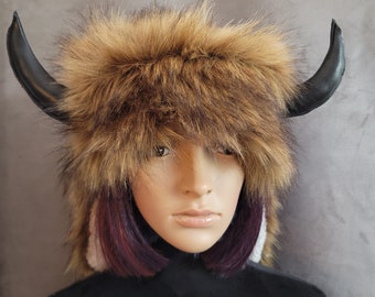 Brown Buffalo Headdress