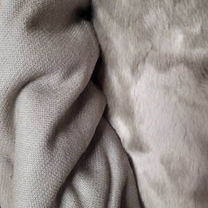 Gray Tissavel Faux Fur by the Yard, Or Half Yard