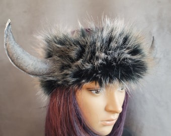 Black and Gray Buffalo Headband UK