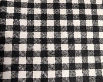 Black and White Gingham Fabric