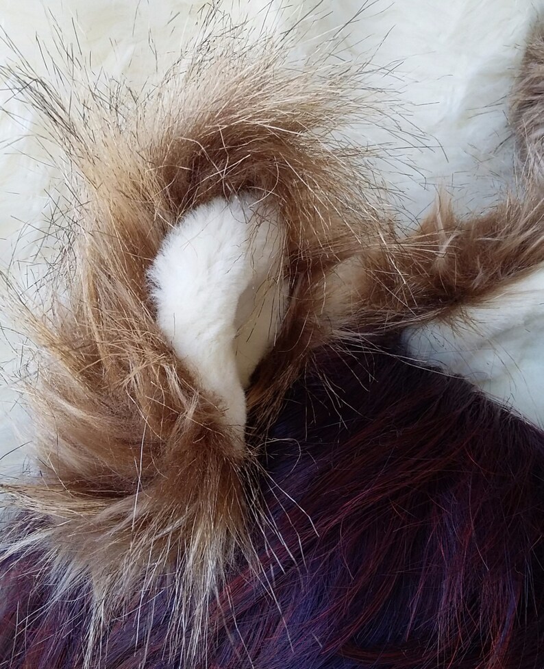 Brown wolf tail and ears Etsy