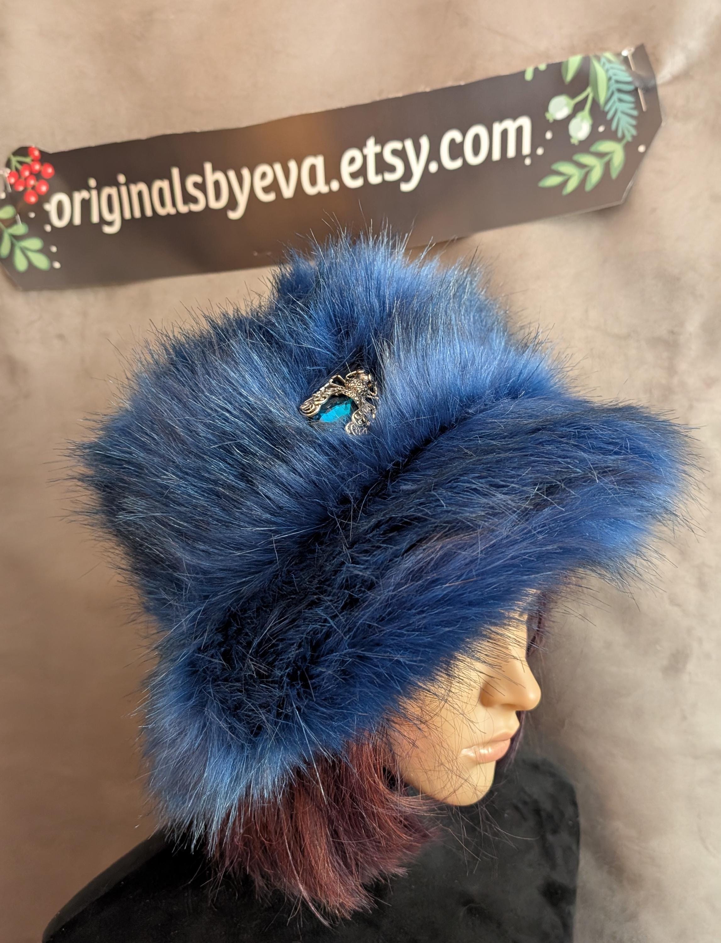 Furry Blue Bucket Hat - Etsy
