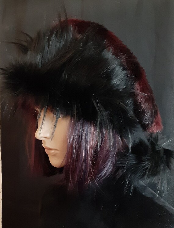 burgundy santa hat