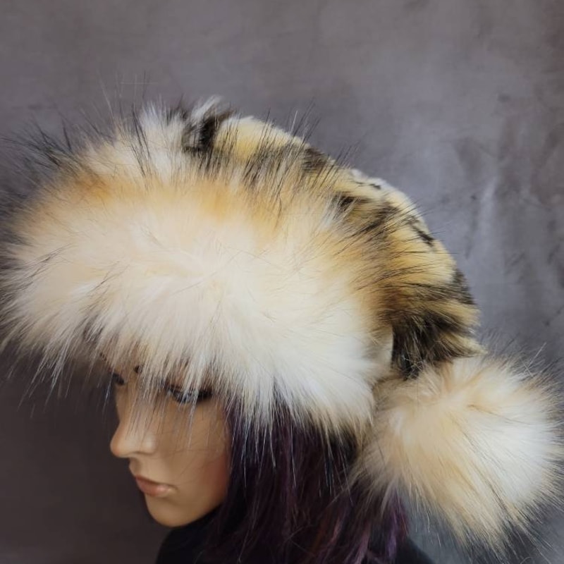 Leopard Print Fluffy Hat - Etsy