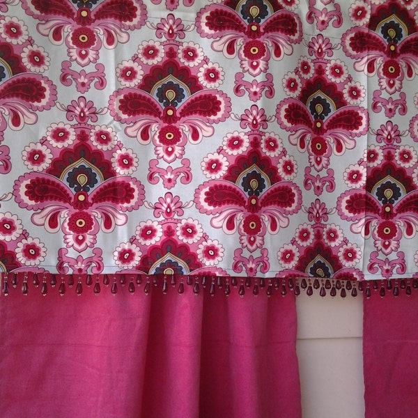 Pink Curtains Etsy