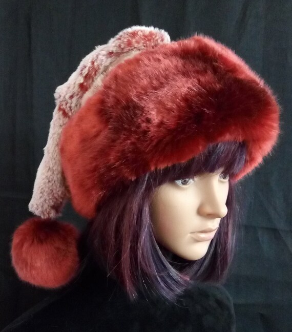 burgundy santa hat