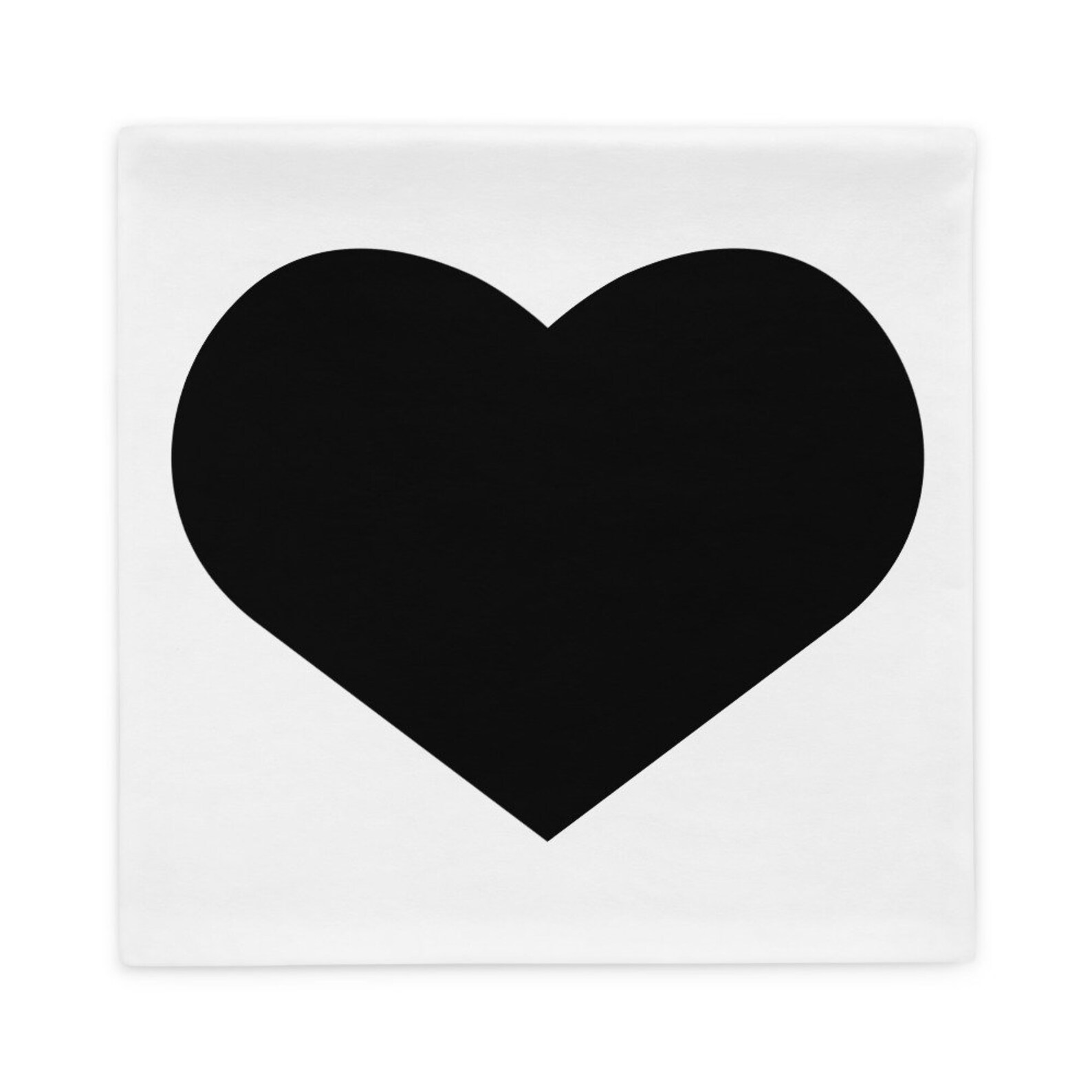 Black Heart Pillow Case Etsy