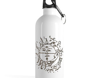 Sun and Moon Stainless Steel Water Bottle