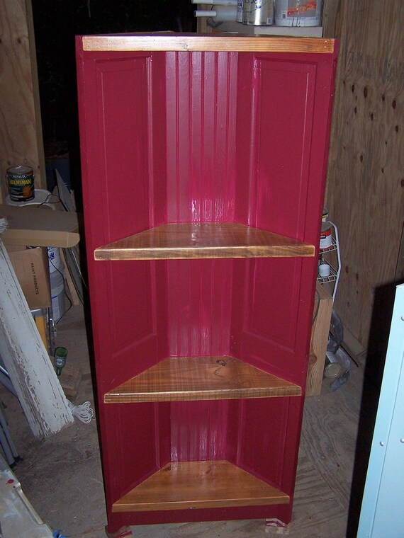 The Crescent Corner Shelving Unit From Old Doors And Bead Board