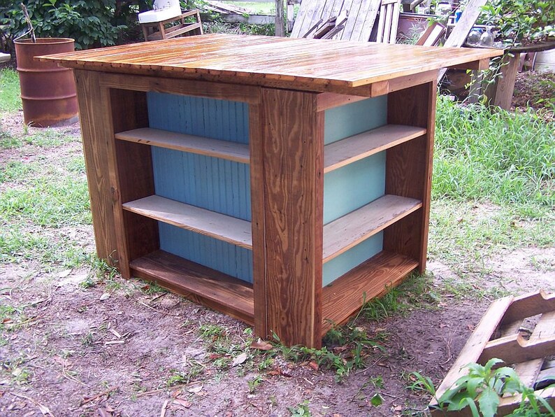 Craft Table Craft Bench with Drawers and Shelves made from Etsy