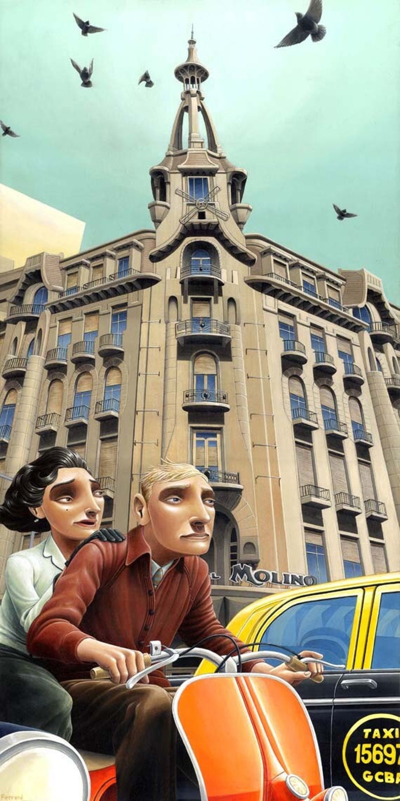 Den stora flykten. 13 x 19 tryck Arkivtryck (begränsad upplaga om 100) bild 1